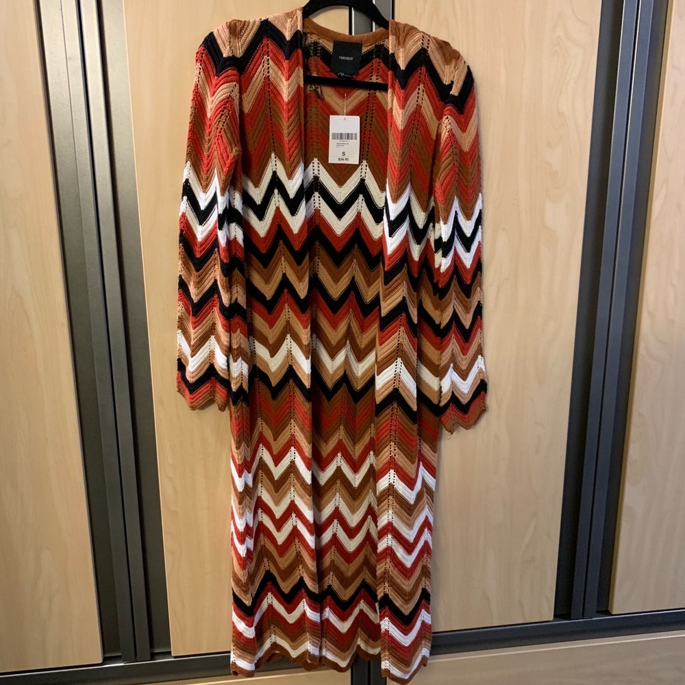Long multicolored cardigan